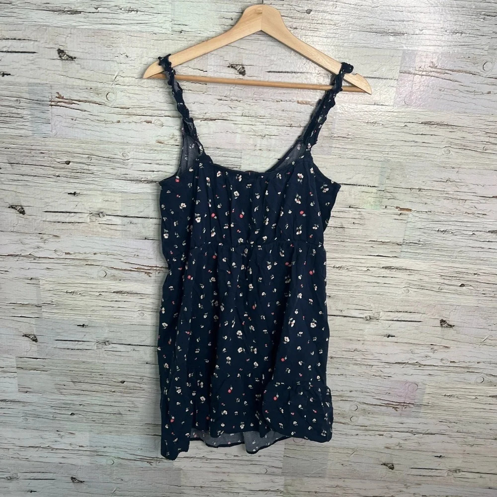 Banana republic blue floral dress size large petite - Picture 8 of 8